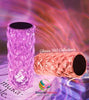 16 Colors Crystal Rose Touch Lamp – USB Rechargeable LED Bedside Table Lamp with Remote Control, Romantic Diamond Night Light