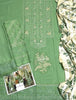 3 Pcs Women’s Unstitched Embroidered Dhanak Suit with Wool Shawl – Green | Royal Martz