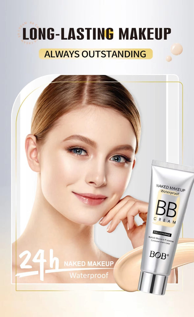 BOB Naked Makeup Waterproof Full Coverage BB Cream – 40g, Long-Lasting