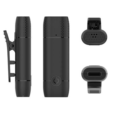 Black Wireless Lavalier Microphone Type-C – Plug & Play Mic for iPhone & Android | Royal Martz