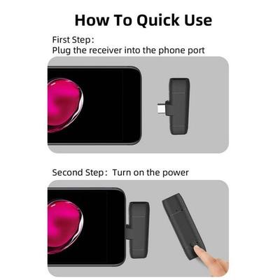 Black Wireless Lavalier Microphone Type-C – Plug & Play Mic for iPhone & Android | Royal Martz