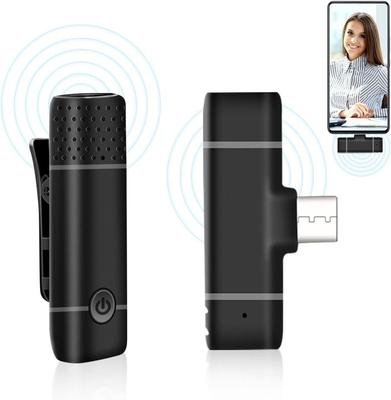 Black Wireless Lavalier Microphone Type-C – Plug & Play Mic for iPhone & Android | Royal Martz