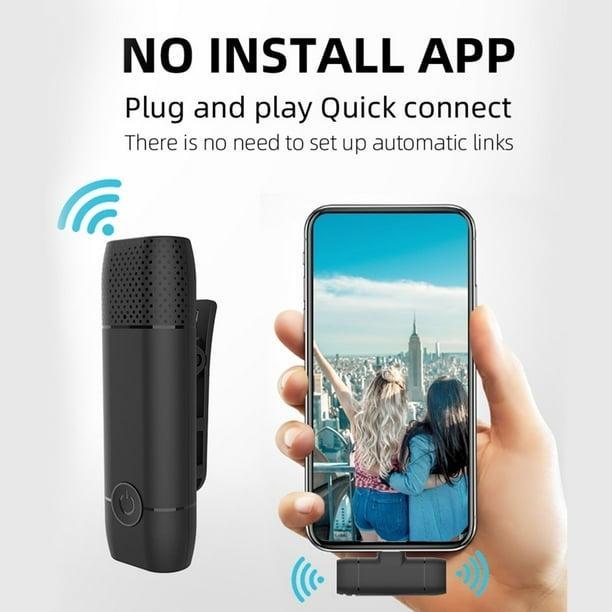 Black Wireless Lavalier Microphone Type-C – Plug & Play Mic for iPhone & Android | Royal Martz