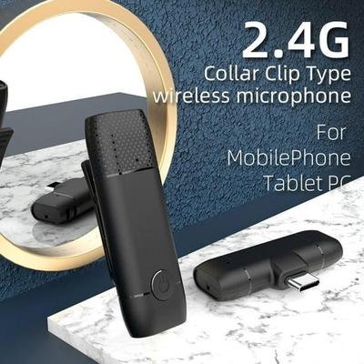 Black Wireless Lavalier Microphone Type-C – Plug & Play Mic for iPhone & Android | Royal Martz