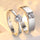 Charm Couple’s Ring Set – 2 Pcs Silver Plated Stainless Steel Rings | Unisex Easy Wear Jewelry – Royal Martz
