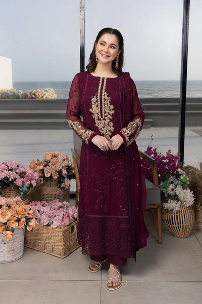 Chiffon Embroidered Luxury Unstitched 3 Piece Suit with Adda Work & Pearls – Royal Martz