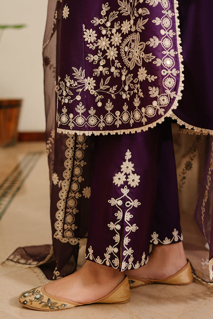 Cross Stitch Premium Dhanak Embroidered 3 Piece Suit with Dhanak Shawl – Royal Martz
