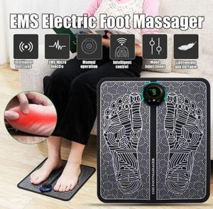 EMS Foot Massager Mat – Portable Folding Pad with EMS Technology | Rechargeable Silicone Foot Massage Mat – Royal Martz