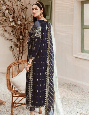 Emaan Adeel Velvet Embroidery Suit with Net Dupatta – Master Replica | Royal Martz