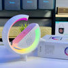 G-Shape RGB Light Table Lamp with Wireless Charger, Bluetooth Speaker & FM Radio | Royal Martz
