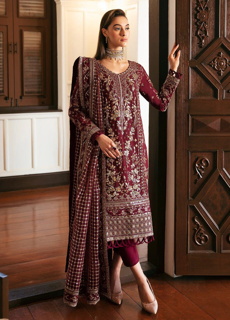 Luxury Net Embroidered Suit with Dupatta – Adda, Thread & Sequence Work | Royal Martz