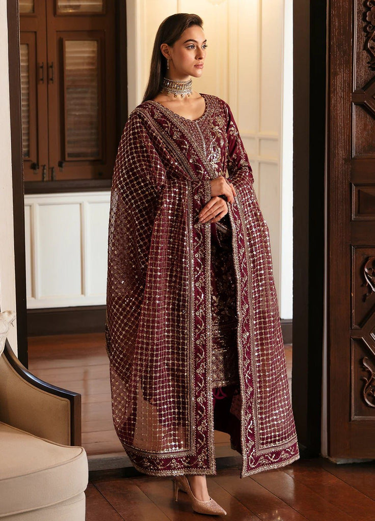 Luxury Net Embroidered Suit with Dupatta – Adda, Thread & Sequence Work | Royal Martz