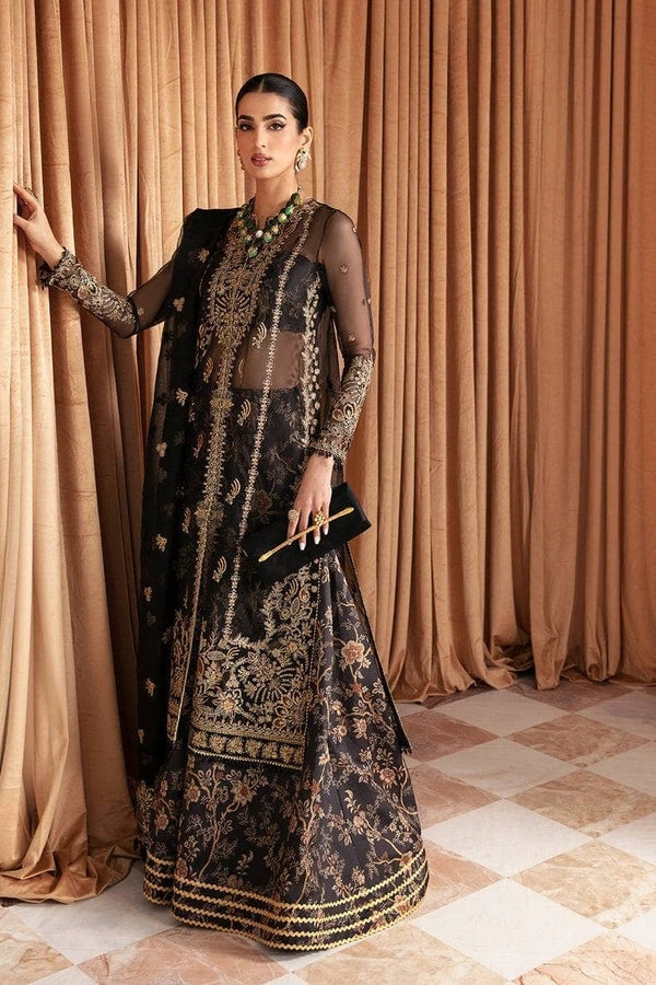 Luxury Organza Heavy Embroidered Spengle Work Suit with Silk Trouser & Dupatta – Article AC-DUSK-25 | Royal Martz