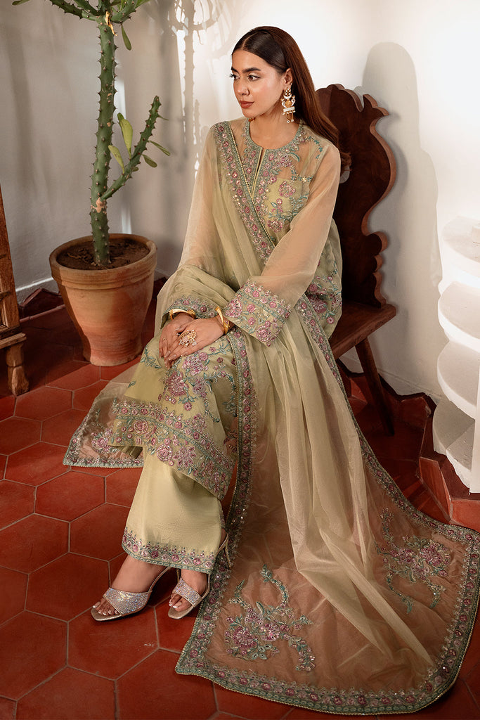 Luxury Sequence Embroidered Chiffon Dress – 3Pc Unstitched Women’s Party Wear Suit | Royal Martz