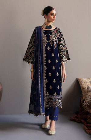 Luxury Velvet Embroidered Suit with Chiffon Dupatta & Silk Trouser – Royal Martz Exclusive