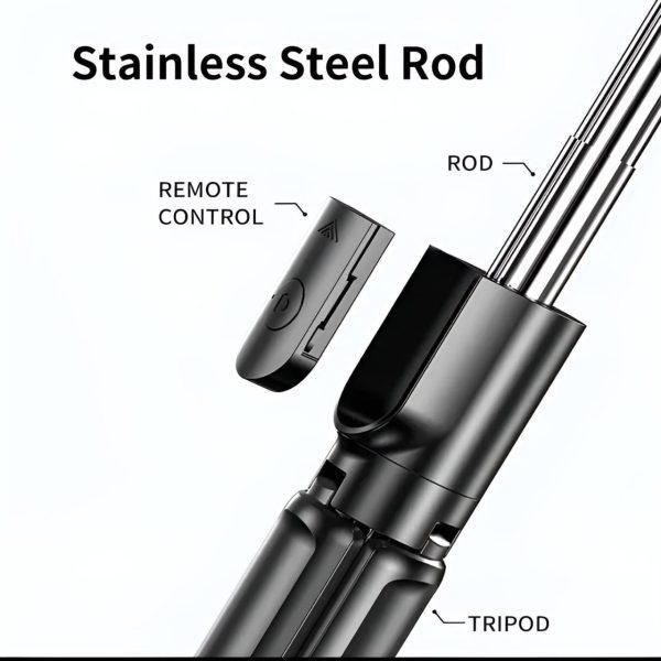 4-in-1 Selfie Stick Tripod with Light & Bluetooth Remote