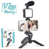 Tripod Stand with Microphone & LED Ring Light – 3 in 1