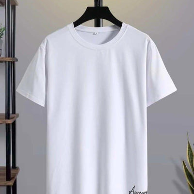 1 Pc Men’s Polyester Plain T-Shirt – Comfortable & Lightweight (S–XXL)