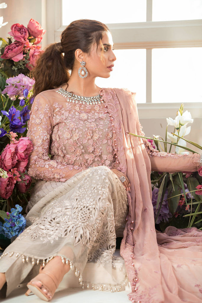 Maria B Wedding Edition – MD 963 | Luxury Chiffon Tie & Dye Embroidered Dress with 3D Handwork & Heavy Dupatta | Royal Martz