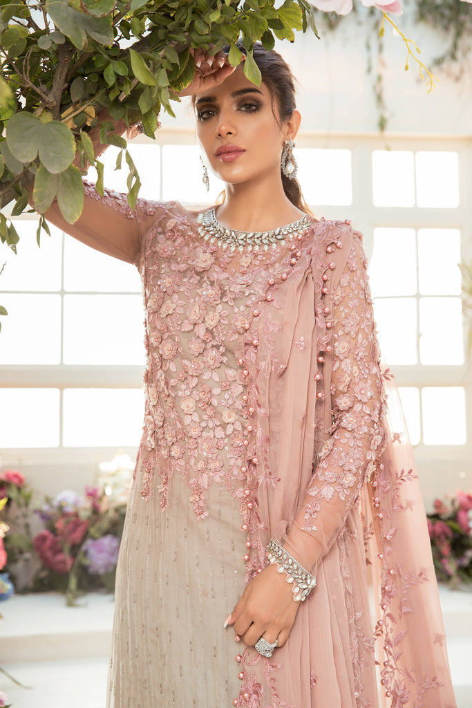 Maria B Wedding Edition – MD 963 | Luxury Chiffon Tie & Dye Embroidered Dress with 3D Handwork & Heavy Dupatta | Royal Martz
