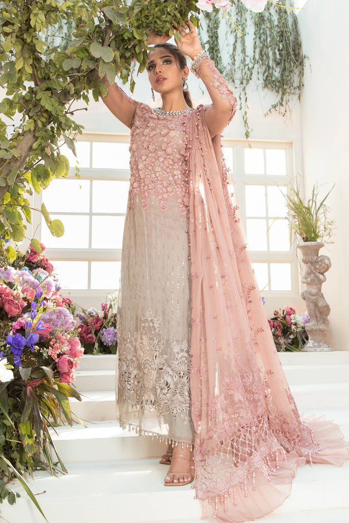 Maria B Wedding Edition – MD 963 | Luxury Chiffon Tie & Dye Embroidered Dress with 3D Handwork & Heavy Dupatta | Royal Martz