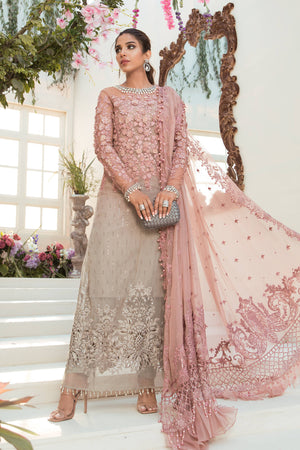 Maria B Wedding Edition – MD 963 | Luxury Chiffon Tie & Dye Embroidered Dress with 3D Handwork & Heavy Dupatta | Royal Martz