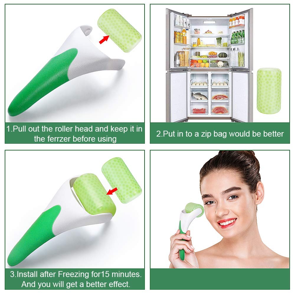 Marzahar Ice Roller for Face, Eyes & Skin – Puffiness Relief & Anti-Wrinkle Cooling Facial Massager