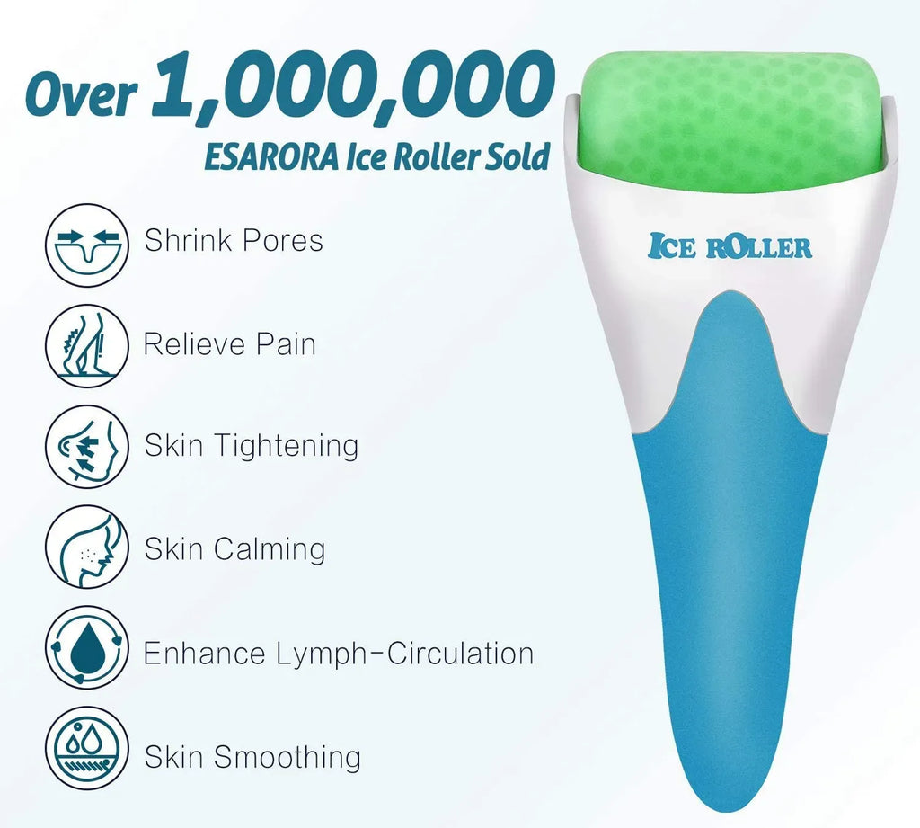 Marzahar Ice Roller for Face, Eyes & Skin – Puffiness Relief & Anti-Wrinkle Cooling Facial Massager