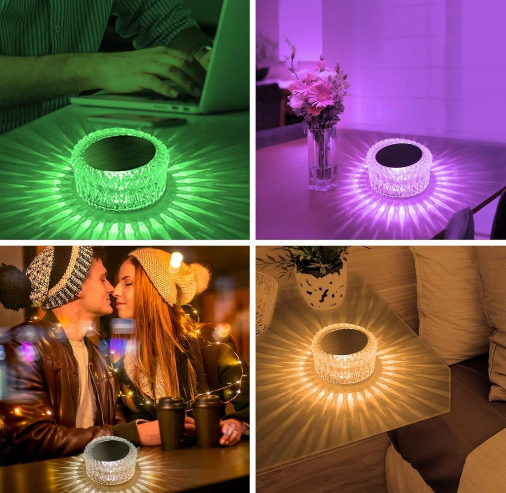 Mega Power LED Bird Nest Crystal Table Lamp – 16 Color Changing RGB Light with Touch & Remote Control