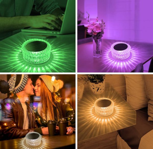 Mega Power LED Bird Nest Crystal Table Lamp – 16 Color Changing RGB Light with Touch & Remote Control