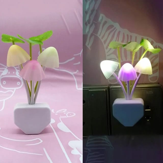 Mushroom Night Light | LED Sensor Flower Lamp for Bedroom, Baby Room & Kids Gifts