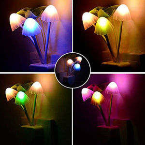 Mushroom Night Light | LED Sensor Flower Lamp for Bedroom, Baby Room & Kids Gifts