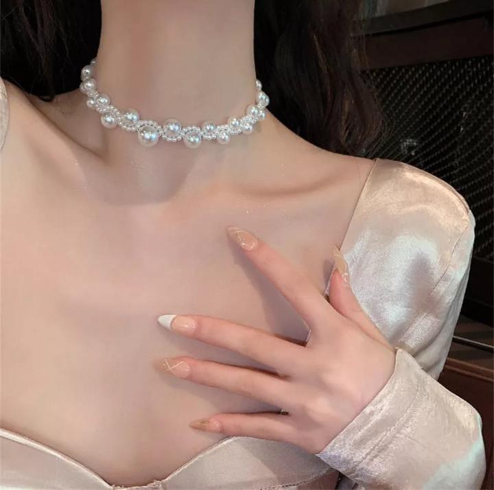 Elegant Beaded Gold Plated Pearl Necklace & Bracelet Set for Women | Royal Martz Jewelry