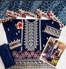 Velvet Luxury Embroidered Suit with Organza Dupatta & Silk Trouser | Royal Martz